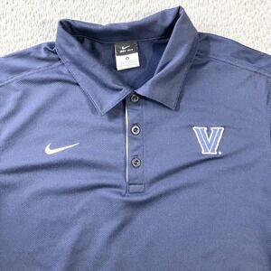 Villanova‎ Wildcats Polo Shirt Mens Medium Blue NCAA Basketball Nike Dri Fit